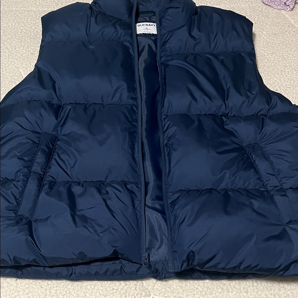 Old Navy Dark Blue Quilted Vest
